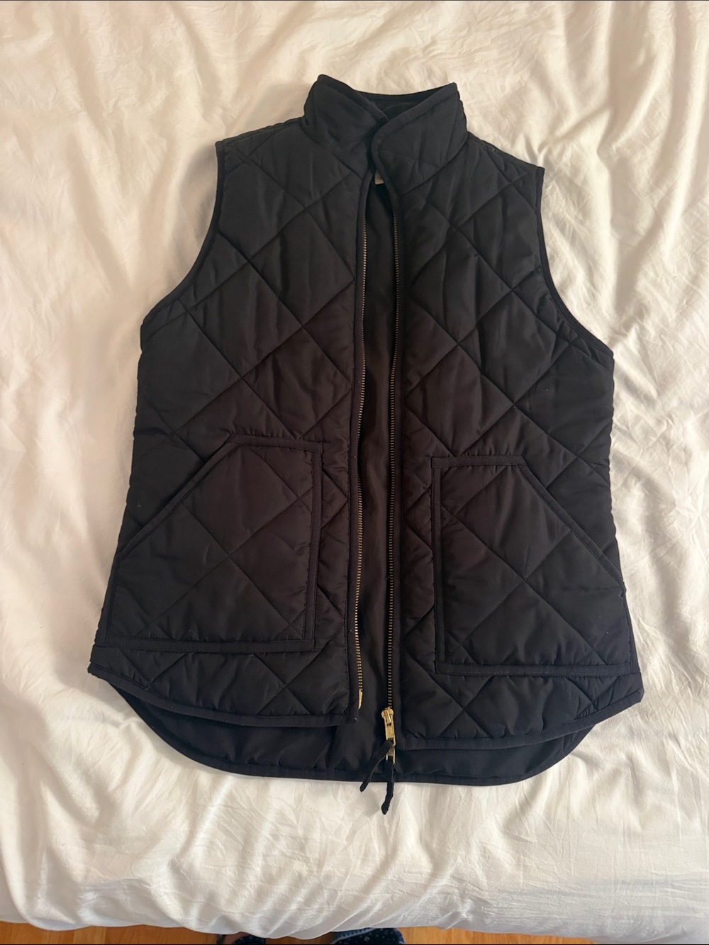 J Crew Quilted Black Women's Vest Jacket